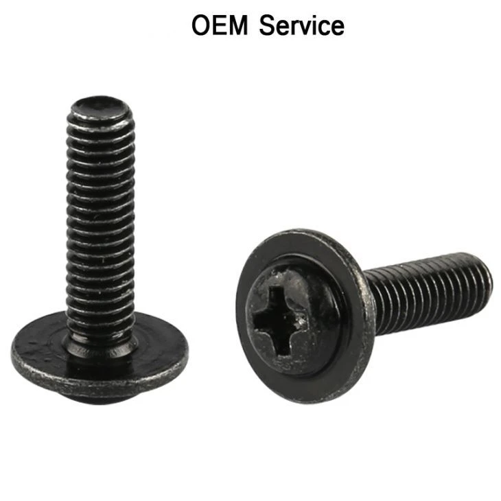 Metal screw washer combination